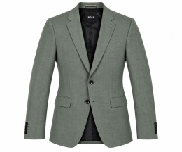 HUGO BOSS 100% wełna marynarka oliwkowa zielona slim fit rozmiar L