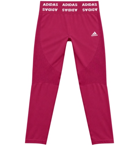 ADIDAS Leginsy na trening sportowe różowe z białym logo rozmiar XXL