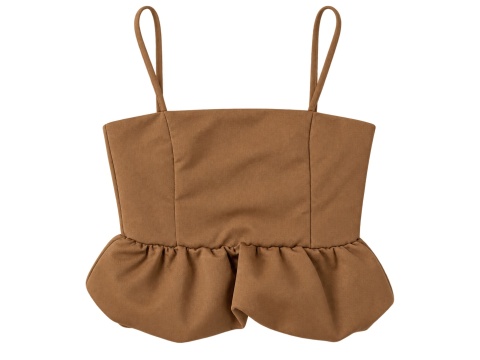 H&M bluzka top na ramączkach elegancki z falbanką rozmiar XXS