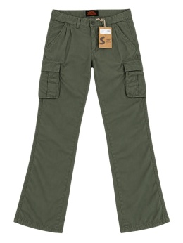 SCHOTT spodnie w stylu militarnym z kieszeniami khaki rozmiar M