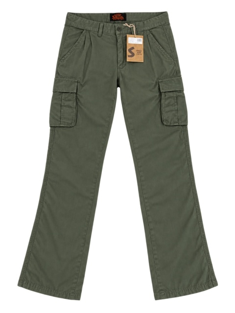 SCHOTT spodnie w stylu militarnym z kieszeniami khaki rozmiar M